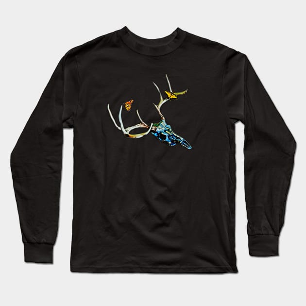 Whitetail Butterflies Long Sleeve T-Shirt by Better Bring a Towel